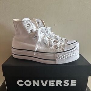Converse White High-Top Sneakers